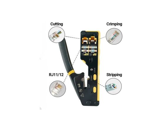 Інструмент Eserver RJ-45 (8P8C), RJ-12/11 (6P6C/6P4C), для прохідних конекторів (WT-4227B), зображення 6 Інструмент Eserver RJ-45 (8P8C), RJ-12/11 (6P6C/6P4C), для прохідних конекторів (WT-4227B), зображення 6