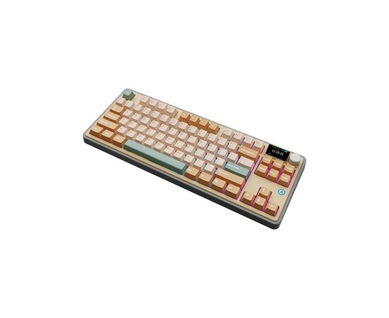 Клавіатура Ajazz AK870 Jasmine Switch Yellow RGB USB/Wireless/Bluetooth UA Brown (AK870-JS-YWG), зображення 5 Клавіатура Ajazz AK870 Jasmine Switch Yellow RGB USB/Wireless/Bluetooth UA Brown (AK870-JS-YWG), зображення 5