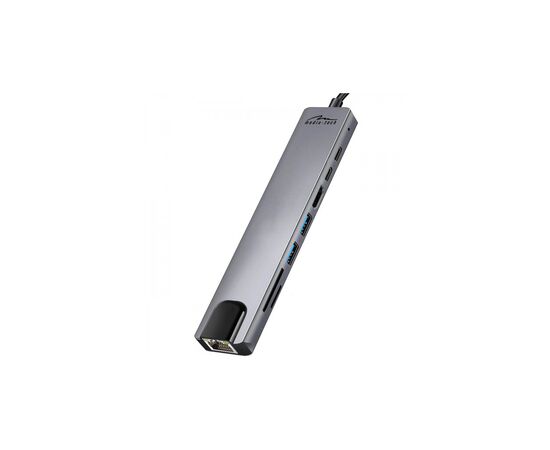 Концентратор Media-Tech USB-C 8-in-1 HDMI 4K/2xUSB-A/2xUSB-C/RJ45/SD/TF/PD 100W USB3.1 (MT5046), изображение 2 Концентратор Media-Tech USB-C 8-in-1 HDMI 4K/2xUSB-A/2xUSB-C/RJ45/SD/TF/PD 100W USB3.1 (MT5046), изображение 2