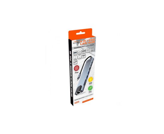 Концентратор Media-Tech USB-C 8-in-1 HDMI 4K/2xUSB-A/2xUSB-C/RJ45/SD/TF/PD 100W USB3.1 (MT5046), изображение 3 Концентратор Media-Tech USB-C 8-in-1 HDMI 4K/2xUSB-A/2xUSB-C/RJ45/SD/TF/PD 100W USB3.1 (MT5046), изображение 3