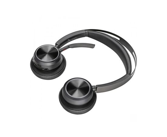 Наушники Poly Voyager Focus 2 MS Stereo USB-C + USB-C/A Adapter + Charging Stand Black (9T9J6AA), изображение 4 Наушники Poly Voyager Focus 2 MS Stereo USB-C + USB-C/A Adapter + Charging Stand Black (9T9J6AA), изображение 4