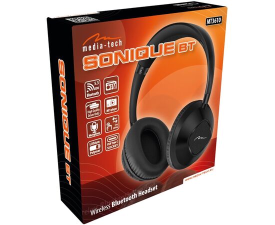 Наушники Media-Tech SONIQUE DS-2 Black (MT3610), изображение 2 Наушники Media-Tech SONIQUE DS-2 Black (MT3610), изображение 2