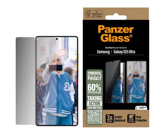 Стекло защитное PANZERGLASS Privacy Samsung Galaxy S25 Ultra Ultra-Wide Fit (PG_PGRPUWFG38488) Стекло защитное PANZERGLASS Privacy Samsung Galaxy S25 Ultra Ultra-Wide Fit (PG_PGRPUWFG38488)