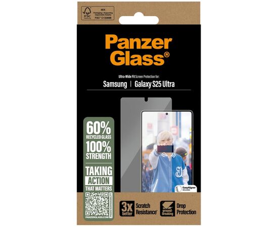 Стекло защитное PANZERGLASS Samsung Galaxy S25 Ultra Ultra-Wide Fit (PG_PGRNUWFG38488), изображение 4 Стекло защитное PANZERGLASS Samsung Galaxy S25 Ultra Ultra-Wide Fit (PG_PGRNUWFG38488), изображение 4