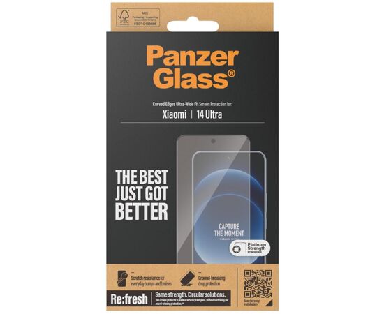 Стекло защитное PANZERGLASS Xiaomi 14 Ultra Ultra-Wide Fit (PG_8074), изображение 4 Стекло защитное PANZERGLASS Xiaomi 14 Ultra Ultra-Wide Fit (PG_8074), изображение 4