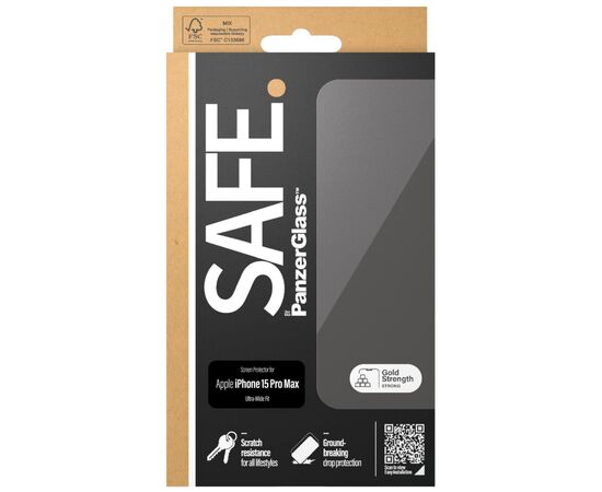 Стекло защитное PANZERGLASS iPhone 15 Pro Max Ultra-Wide Fit (PG_SAFE95537), изображение 4 Стекло защитное PANZERGLASS iPhone 15 Pro Max Ultra-Wide Fit (PG_SAFE95537), изображение 4