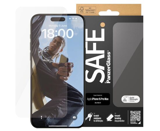 Стекло защитное PANZERGLASS iPhone 15 Pro Max Ultra-Wide Fit (PG_SAFE95537) Стекло защитное PANZERGLASS iPhone 15 Pro Max Ultra-Wide Fit (PG_SAFE95537)