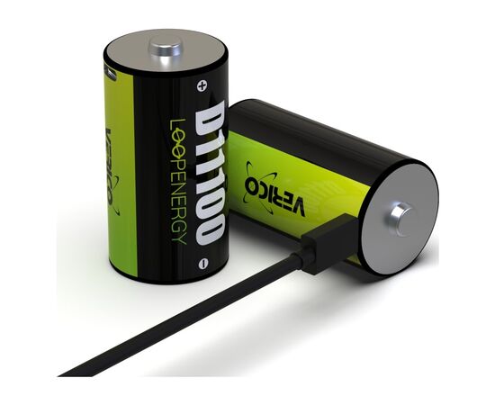 Аккумулятор D/R20 USB Type-С 7400mAh/11100mWh 1.5V Li-ion 2шт./уп. (Loop Energy) Verico (1BTOV-A5N0A2-NN), изображение 2 Аккумулятор D/R20 USB Type-С 7400mAh/11100mWh 1.5V Li-ion 2шт./уп. (Loop Energy) Verico (1BTOV-A5N0A2-NN), изображение 2