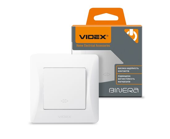 Переключатель Videx BINERA 1кл промежуточный белый (VF-BNSW1), изображение 4 Переключатель Videx BINERA 1кл промежуточный белый (VF-BNSW1), изображение 4