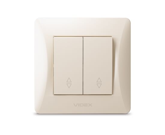 Переключатель Videx BINERA 2кл проходной кремовый (VF-BNSW2P-CR), изображение 2 Переключатель Videx BINERA 2кл проходной кремовый (VF-BNSW2P-CR), изображение 2