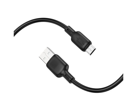 Дата кабель USB 2.0 AM to USB-C 1.0m 60W silicone black BOROFONE (6941991115455), изображение 4 Дата кабель USB 2.0 AM to USB-C 1.0m 60W silicone black BOROFONE (6941991115455), изображение 4