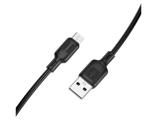 Дата кабель USB 2.0 AM to USB-C 1.0m 60W silicone black BOROFONE (6941991115455), изображение 5 Дата кабель USB 2.0 AM to USB-C 1.0m 60W silicone black BOROFONE (6941991115455), изображение 5