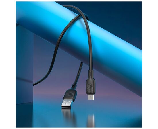 Дата кабель USB 2.0 AM to USB-C 1.0m 60W silicone black BOROFONE (6941991115455), изображение 8 Дата кабель USB 2.0 AM to USB-C 1.0m 60W silicone black BOROFONE (6941991115455), изображение 8