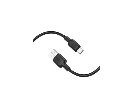 Дата кабель USB 2.0 AM to USB-C 1.0m silicone black BOROFONE (6941991115431), изображение 3 Дата кабель USB 2.0 AM to USB-C 1.0m silicone black BOROFONE (6941991115431), изображение 3