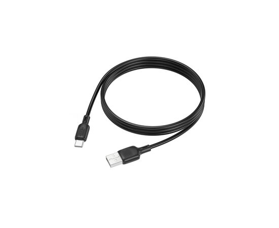 Дата кабель USB 2.0 AM to USB-C 1.0m silicone black BOROFONE (6941991115431), изображение 4 Дата кабель USB 2.0 AM to USB-C 1.0m silicone black BOROFONE (6941991115431), изображение 4