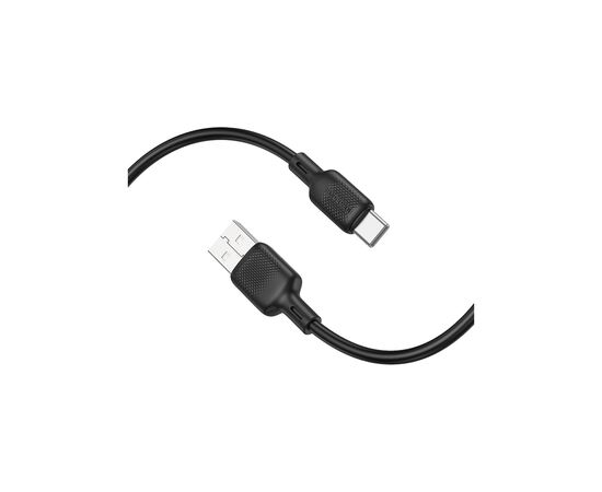 Дата кабель USB 2.0 AM to USB-C 2.0m silicone black BOROFONE (6941991115509), изображение 3 Дата кабель USB 2.0 AM to USB-C 2.0m silicone black BOROFONE (6941991115509), изображение 3