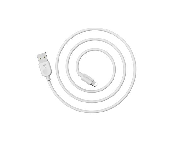Дата кабель USB 2.0 AM to Lightning 1.0m 2.4A white BOROFONE (6957531089971), изображение 3 Дата кабель USB 2.0 AM to Lightning 1.0m 2.4A white BOROFONE (6957531089971), изображение 3