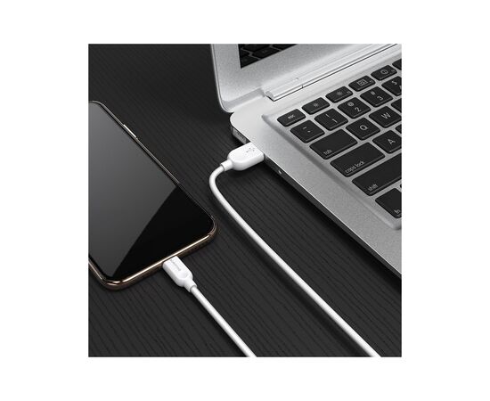 Дата кабель USB 2.0 AM to Lightning 1.0m 2.4A white BOROFONE (6957531089971), изображение 4 Дата кабель USB 2.0 AM to Lightning 1.0m 2.4A white BOROFONE (6957531089971), изображение 4