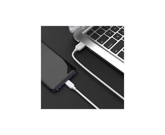 Дата кабель USB 2.0 AM to USB-C 2.0m 2.4A white BOROFONE (6957531090021), изображение 5 Дата кабель USB 2.0 AM to USB-C 2.0m 2.4A white BOROFONE (6957531090021), изображение 5