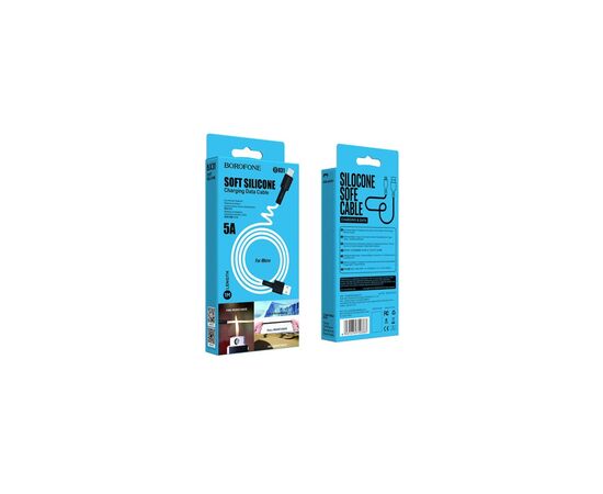 Дата кабель USB 2.0 AM to Micro 5P 1.0m silicone white BOROFONE (6931474710383), изображение 2 Дата кабель USB 2.0 AM to Micro 5P 1.0m silicone white BOROFONE (6931474710383), изображение 2