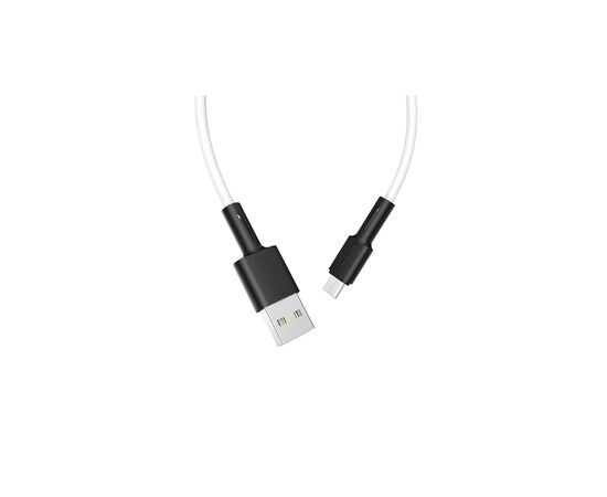 Дата кабель USB 2.0 AM to Micro 5P 1.0m silicone white BOROFONE (6931474710383), изображение 3 Дата кабель USB 2.0 AM to Micro 5P 1.0m silicone white BOROFONE (6931474710383), изображение 3