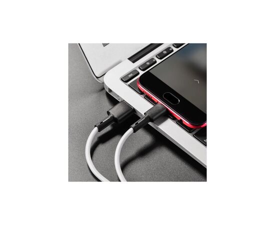 Дата кабель USB 2.0 AM to Micro 5P 1.0m silicone white BOROFONE (6931474710383), изображение 4 Дата кабель USB 2.0 AM to Micro 5P 1.0m silicone white BOROFONE (6931474710383), изображение 4
