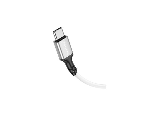 Дата кабель USB 2.0 AM to USB-C 1.0m silicone white BOROFONE (6974443386424), изображение 2 Дата кабель USB 2.0 AM to USB-C 1.0m silicone white BOROFONE (6974443386424), изображение 2