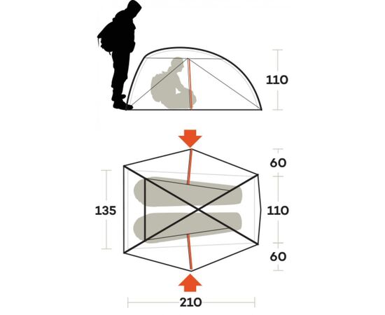 Намет Ferrino Nemesi 2 Pro Green (91212QVVFR) (931777), зображення 2 Намет Ferrino Nemesi 2 Pro Green (91212QVVFR) (931777), зображення 2