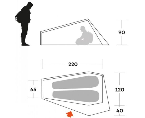 Намет Ferrino Piuma 2 Blue (91215OOB) (931780), зображення 5 Намет Ferrino Piuma 2 Blue (91215OOB) (931780), зображення 5
