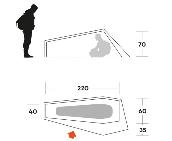 Намет Ferrino Piuma 1 Blue (91214OOB) (931779), зображення 5 Намет Ferrino Piuma 1 Blue (91214OOB) (931779), зображення 5