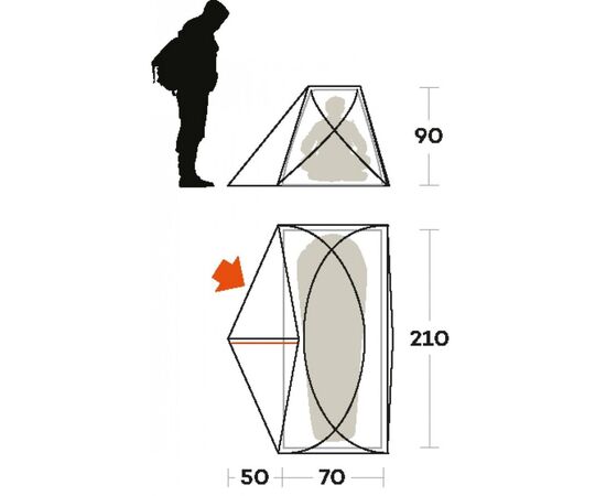 Намет Ferrino Solo FR Orange (99057LAAFR) (931784), зображення 3 Намет Ferrino Solo FR Orange (99057LAAFR) (931784), зображення 3