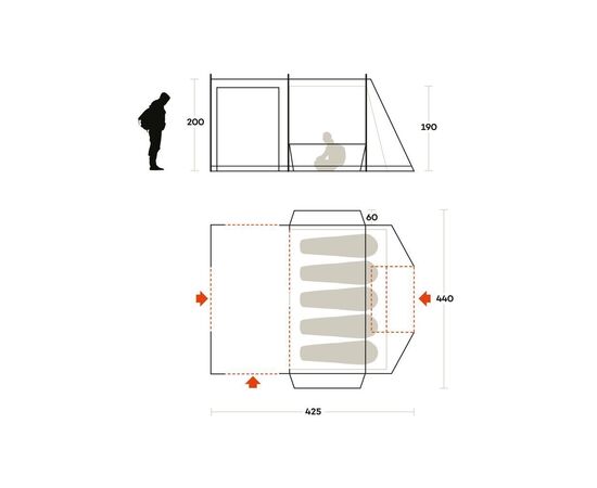Палатка Ferrino Join 5 Sand (92015QSS) (931774), изображение 2