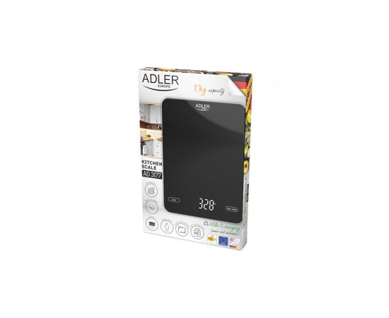 Весы кухонные Adler AD 3177 black, изображение 5 Весы кухонные Adler AD 3177 black, изображение 5