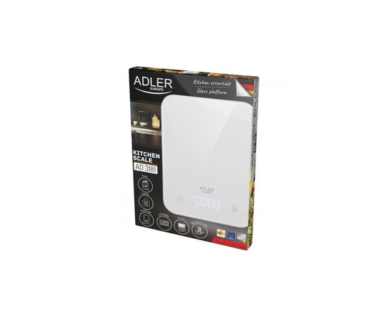 Весы кухонные Adler AD 3181 white, изображение 3 Весы кухонные Adler AD 3181 white, изображение 3