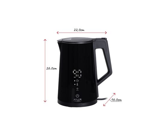Электрочайник Adler AD 1345 black, изображение 7 Электрочайник Adler AD 1345 black, изображение 7