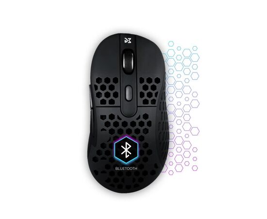 Мышка Dream Machines DM6 Holey Trio Wireless/Bluetooth/USB Black (DM6_HOLEY_TRIO), изображение 5 Мышка Dream Machines DM6 Holey Trio Wireless/Bluetooth/USB Black (DM6_HOLEY_TRIO), изображение 5