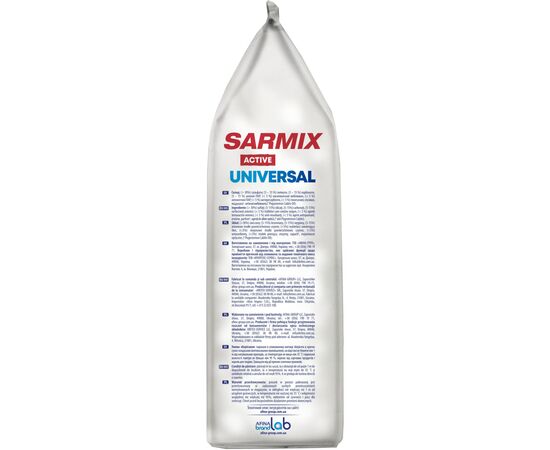 Стиральный порошок Sarmix Active Universal для всех типов стирки 750 г (4820268104106), изображение 3 Стиральный порошок Sarmix Active Universal для всех типов стирки 750 г (4820268104106), изображение 3