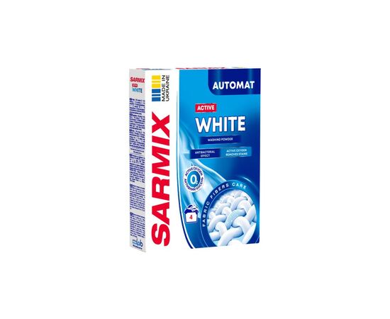 Стиральный порошок Sarmix Active White для всех типов стирки 300 г (4820268104205) Стиральный порошок Sarmix Active White для всех типов стирки 300 г (4820268104205)