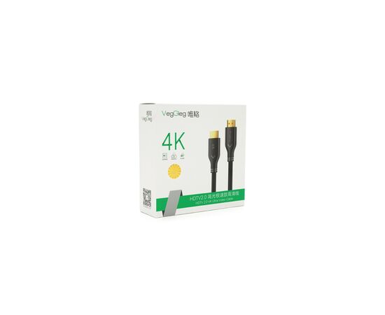 Кабель мультимедійний HDMI M to HDMI M 10.0m V2.0 4K UHD black VEGGIEG (YT-HDMI(M)/(M)HA-10/19716), зображення 2 Кабель мультимедійний HDMI M to HDMI M 10.0m V2.0 4K UHD black VEGGIEG (YT-HDMI(M)/(M)HA-10/19716), зображення 2