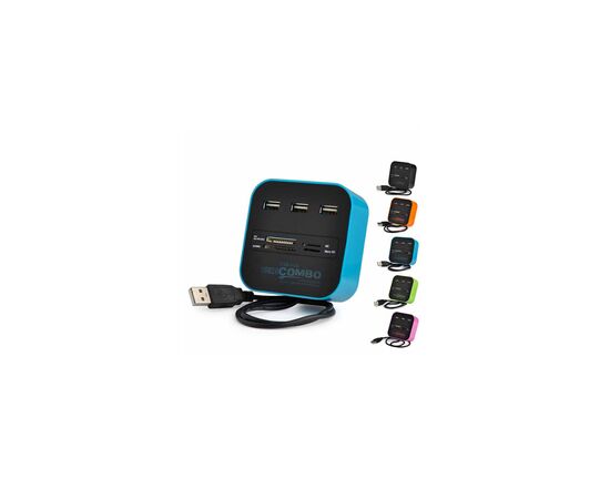 Концентратор Voltronic USB 2.0 to 3xUSB 2.0 + SD/MMC/TF/M2 blue/black (CUB3-Bl) Концентратор Voltronic USB 2.0 to 3xUSB 2.0 + SD/MMC/TF/M2 blue/black (CUB3-Bl)