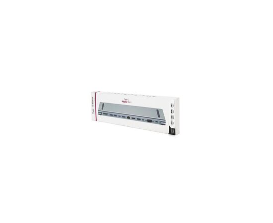 Концентратор Voltronic USB-C 12-in-1 USB-C + 2xUSB 2.0 + USB 3.0 + 2xHDMI + VGA + SD/TF + RJ45 + 3.5mm + PD 0.1m silver (YT-HTC12in1), изображение 3 Концентратор Voltronic USB-C 12-in-1 USB-C + 2xUSB 2.0 + USB 3.0 + 2xHDMI + VGA + SD/TF + RJ45 + 3.5mm + PD 0.1m silver (YT-HTC12in1), изображение 3