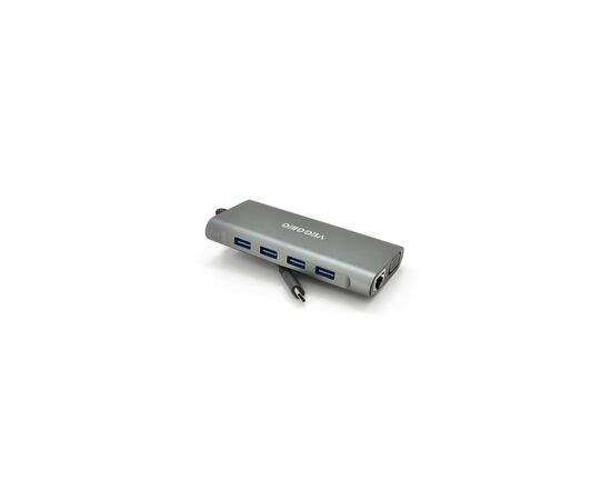 Концентратор VEGGIEG USB-C 7-in-1 USB-C + 3xUSB 3.0 + HDMI + 3.5mm + SD/TF + RJ45 0.1m silver (TC11-S) Концентратор VEGGIEG USB-C 7-in-1 USB-C + 3xUSB 3.0 + HDMI + 3.5mm + SD/TF + RJ45 0.1m silver (TC11-S)