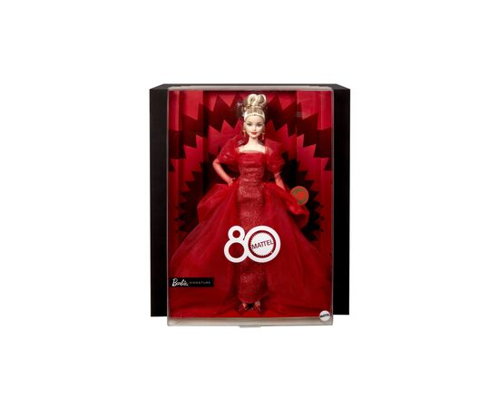 Лялька Barbie колекційна Signature Ruby Red 80-та річниця (JBJ17), зображення 6 Лялька Barbie колекційна Signature Ruby Red 80-та річниця (JBJ17), зображення 6
