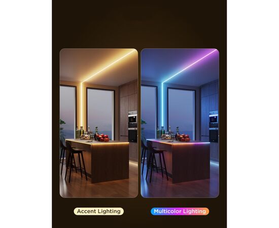 Светодиодная лента Govee H61E5 COB Strip Light Pro 3m RGBIC+W WI-FI/Bluetooth white (H61E53D1), изображение 3 Светодиодная лента Govee H61E5 COB Strip Light Pro 3m RGBIC+W WI-FI/Bluetooth white (H61E53D1), изображение 3