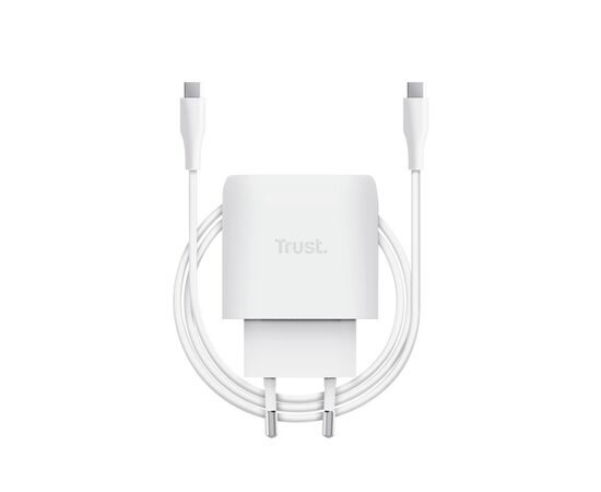 Зарядное устройство Trust USB-C 45W GaN PD/PPS white (25522_TRUST), изображение 4 Зарядное устройство Trust USB-C 45W GaN PD/PPS white (25522_TRUST), изображение 4