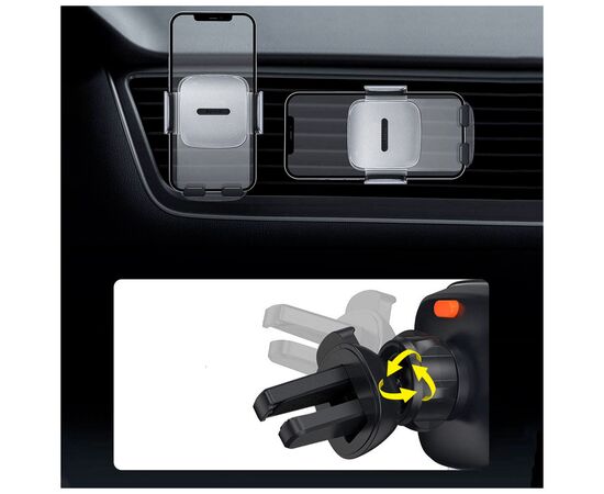 Универсальный автодержатель Baseus Easy Control Clamp Car Mount Holder (A Set) Black (SUYK000001), изображение 9 Универсальный автодержатель Baseus Easy Control Clamp Car Mount Holder (A Set) Black (SUYK000001), изображение 9