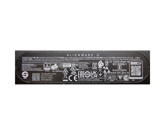 Блок питания к ноутбуку Dell 330W Alienware GaN 19.5V, 16.92A, 7.4/5.0(pin inside), Oval-корпус (HA330PM201 / A40400), изображение 4 Блок питания к ноутбуку Dell 330W Alienware GaN 19.5V, 16.92A, 7.4/5.0(pin inside), Oval-корпус (HA330PM201 / A40400), изображение 4