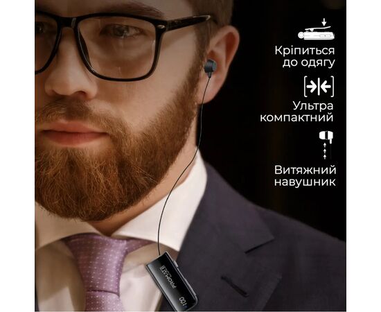 Наушники Promate Monoflix-bt Black (monoflix-bt.black), изображение 6 Наушники Promate Monoflix-bt Black (monoflix-bt.black), изображение 6