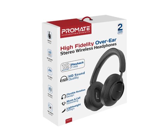 Наушники Promate Takt Black (takt.black), изображение 2 Наушники Promate Takt Black (takt.black), изображение 2