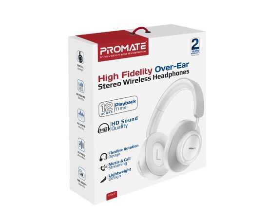 Наушники Promate Takt White (takt.white), изображение 2 Наушники Promate Takt White (takt.white), изображение 2